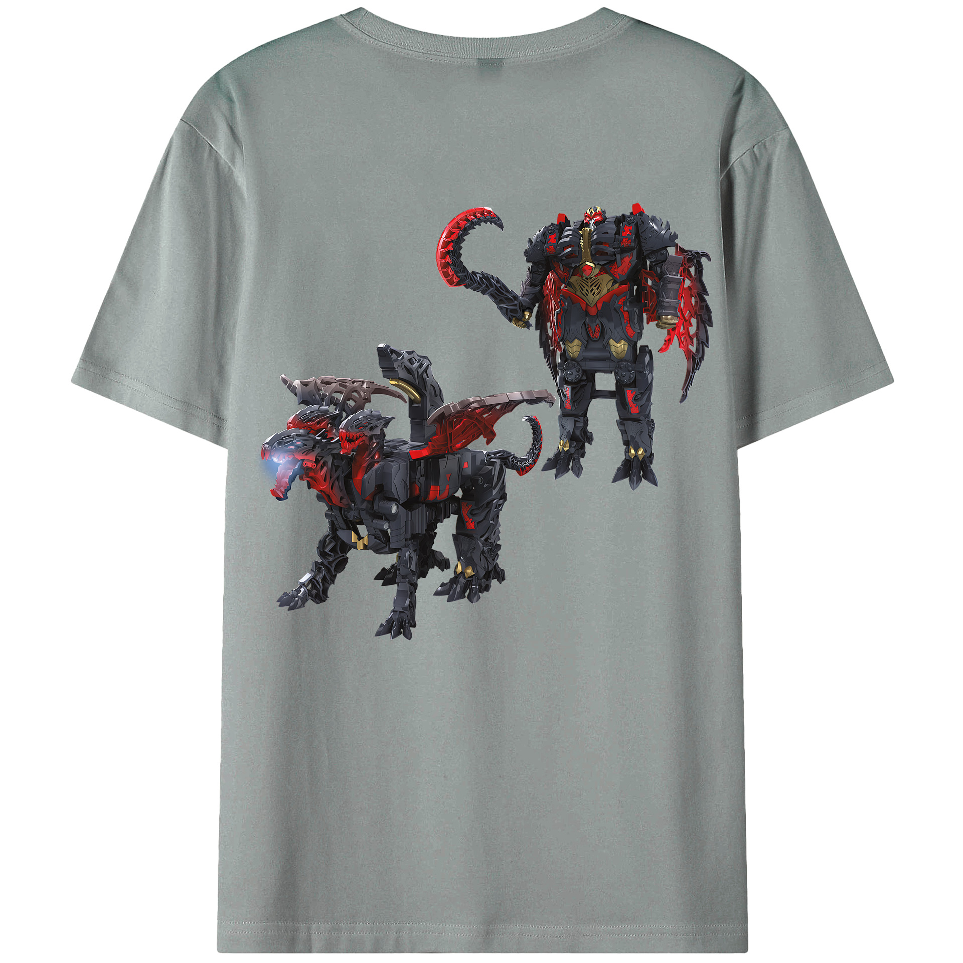 （画像用） Transformers トランスフォーマー 綿100％ メンズ半袖Tシャツ（バックプリント） 通気性